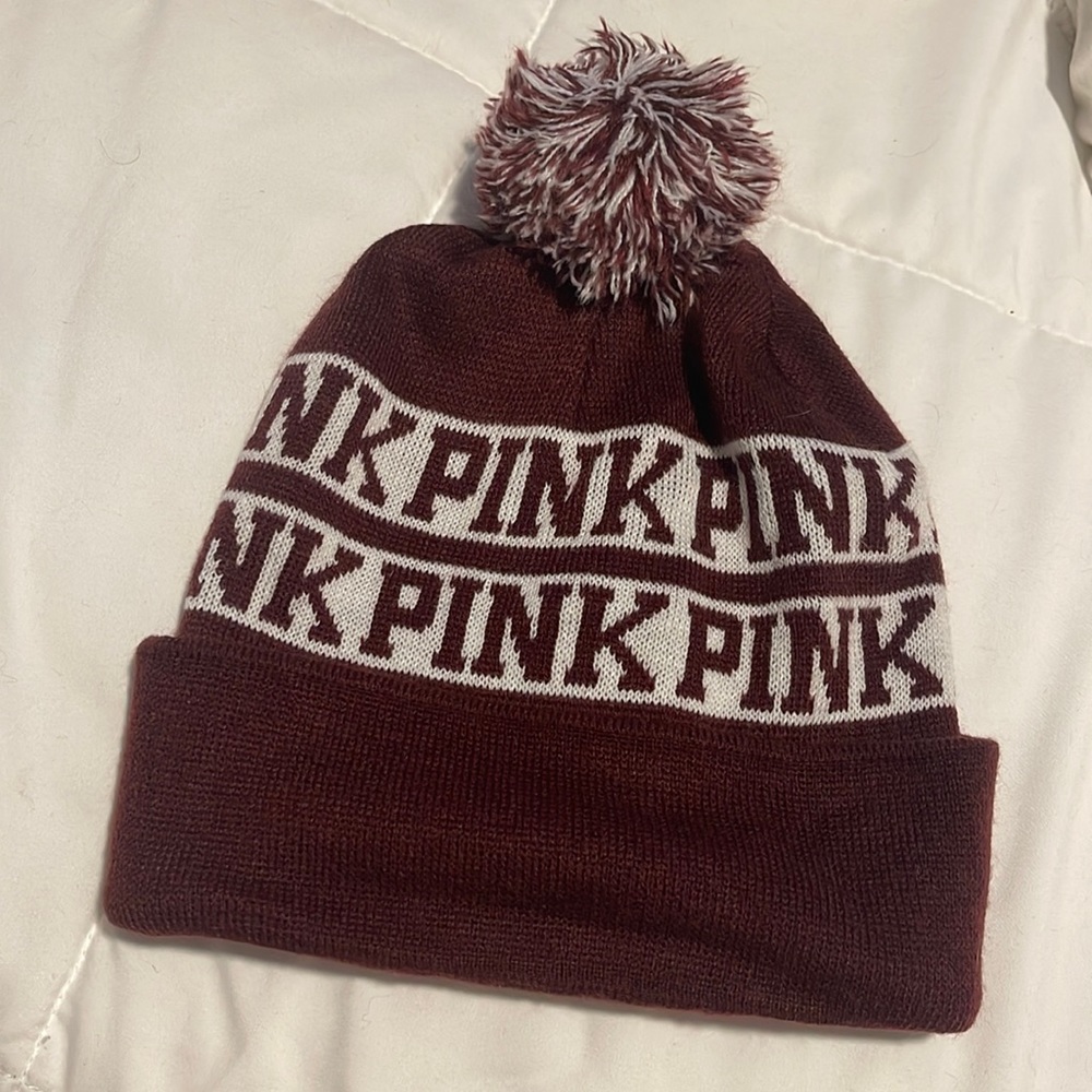PINK maroon beanie